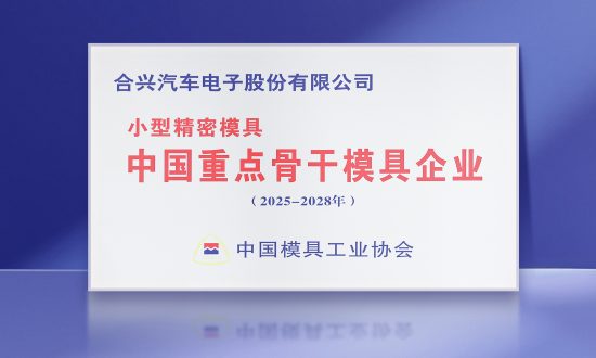 合兴股份再度获评“中国小型精密模具重点骨干企业”